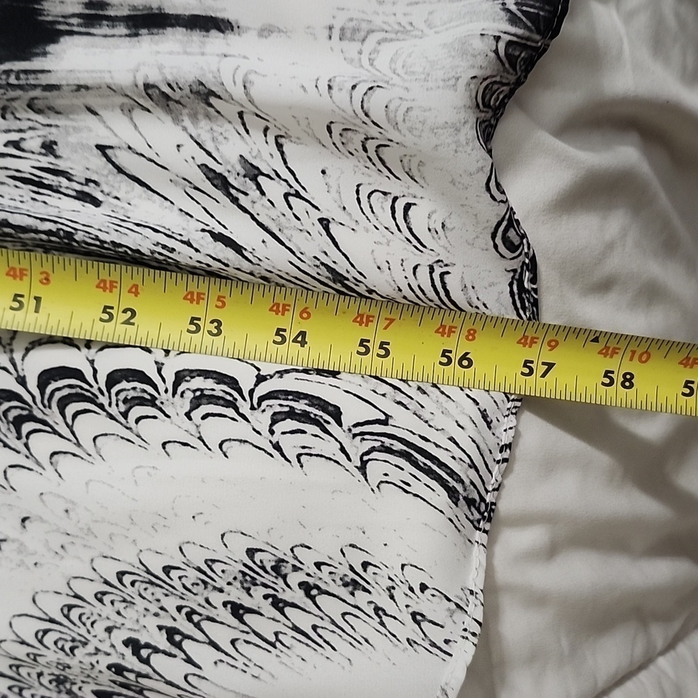 Bailey 44 NWOT XS Grumeti River Maxi Dress High Low Black White Graphic Ruched - Picture 15 of 15